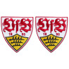 VfB Stuttgart Patch 2er Set - Wappen 4.5 x 5 cm - Aufnäher Aufbügler