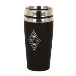 Borussia Mönchengladbach Thermobecher - Raute - schwarz-silber Becher Coffee to go Kaffeebecher BMG