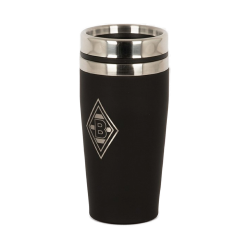Borussia Mönchengladbach Thermobecher - Raute - schwarz-silber Becher Coffee to go Kaffeebecher BMG