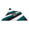 Borussia Mönchengladbach Fleecedecke - Streifen -  Kuscheldecke schwarz-weiß-grün Decke BMG