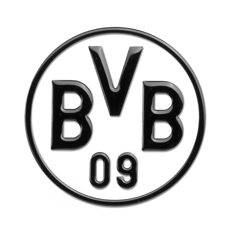 Borussia Dortmund - 3D Logo schwarz - Aufkleber, Autoaufkleber, Sticker BVB 09