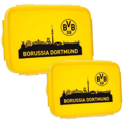 Borussia Dortmund Brotdose - Skyline - 2er Set Lunchbox Frühstücksbox Vorratsdose BVB 09