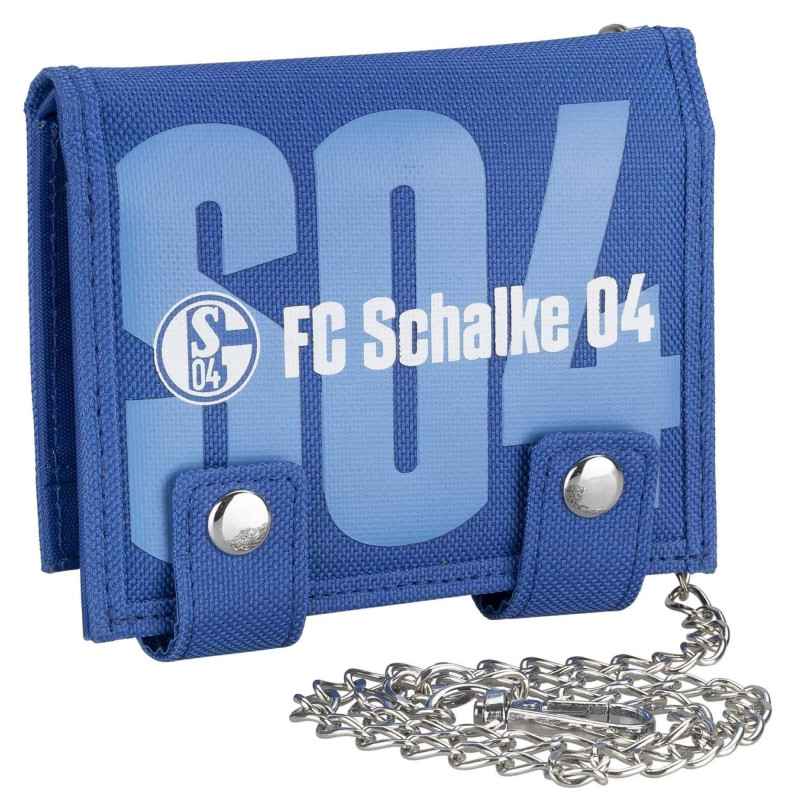 FC Schalke 04 Geldbörse mit Kette | Blau | Portmonee | Geldbeutel | S04