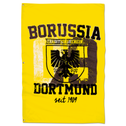 Borussia Dortmund - Hissfahne mit Stadtwappen - Fahne 150 x 100 cm, Flagge BVB 09