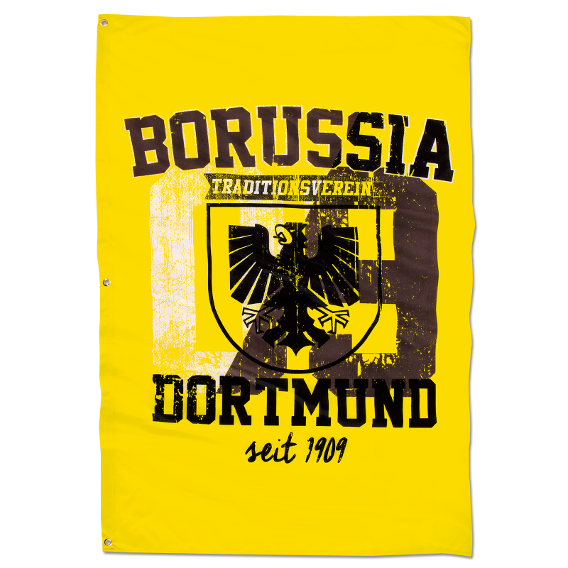 Borussia Dortmund - Hissfahne mit Stadtwappen - Fahne 150 x 100 cm, Flagge BVB 09