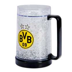 Borussia Dortmund Bierkrug zum Einfrieren 0,45 Liter | Kühl Krug | Seidel BVB 09