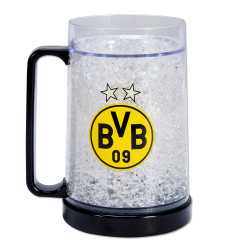 Borussia Dortmund Bierkrug zum Einfrieren 0,45 Liter | Kühl Krug | Seidel BVB 09