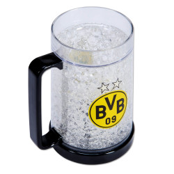 Borussia Dortmund Bierkrug zum Einfrieren 0,45 Liter | Kühl Krug | Seidel BVB 09