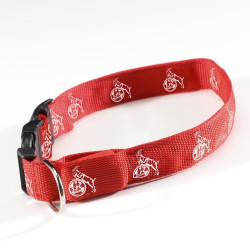 1. FC Köln LED Hundehalsband - Größe S - Halsband für Hunde 30-40 cm