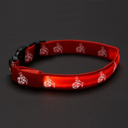 1. FC Köln LED Hundehalsband - Größe M - Halsband für Hunde 40-50 cm