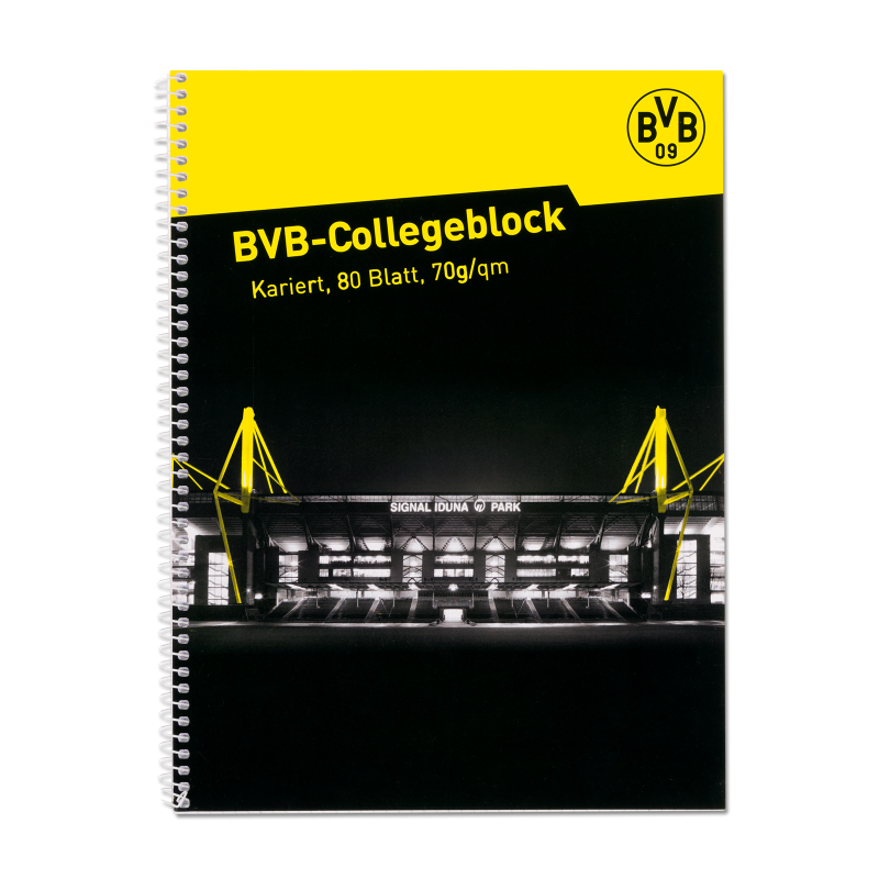 Borussia Dortmund Collegeblock - Signal Iduna Park - Notizblock | Schreibblock | Ringbuch BVB 09