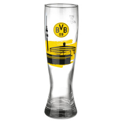 Borussia Dortmund Weizenglas, Glas, Bierglas, Weißbierglas, Weizenbierglas