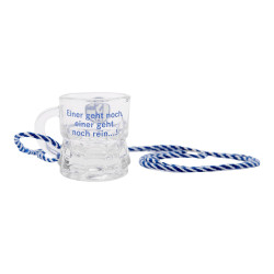 FC Schalke 04 Schnapsglas mit Kordel 2er Set | Schnapsseidel | Glas S04