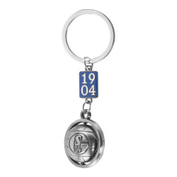 FC Schalke 04 Schlüsselanhänger - Retro Ball - 3D Anhänger S04