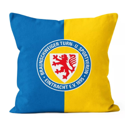 Eintracht Braunschweig Kissen - Logo - 40 x 40 cm | Kuschelkissen | Dekokissen BTSV