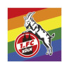 1. FC Köln Aufkleber Vielfalt Autoaufkleber Diversity Sticker Logo Regenbogen