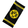 Borussia Dortmund Badetuch - Emblem -  Duschtuch schwarz 100 x 150 cm, Handtuch BVB 09