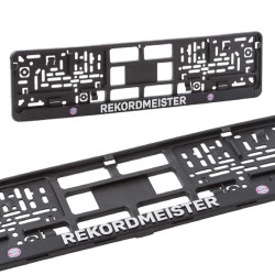FC Bayern München Kennzeichenverstärker - Rekordmeister - 2er Set FCB Nummernschildhalter 3D-Optik