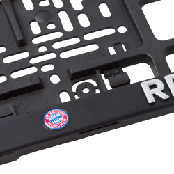 FC Bayern München Kennzeichenverstärker - Rekordmeister - 2er Set FCB Nummernschildhalter 3D-Optik