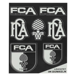 FC Augsburg Aufkleberbogen Nachtleuchtend 7-teilig Sticker Aufkleberkarte FCA