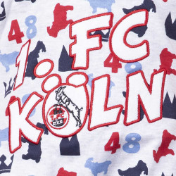1. FC Köln Baby Strampler - Allover - Einteiler ohne Fuß, Babystrampler div. Größen (L)