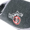 1. FC Köln Pantoffeln dunkelgrau - Logo -  Hausschuhe | Filzpantoffel - Gr- 35 bis 47