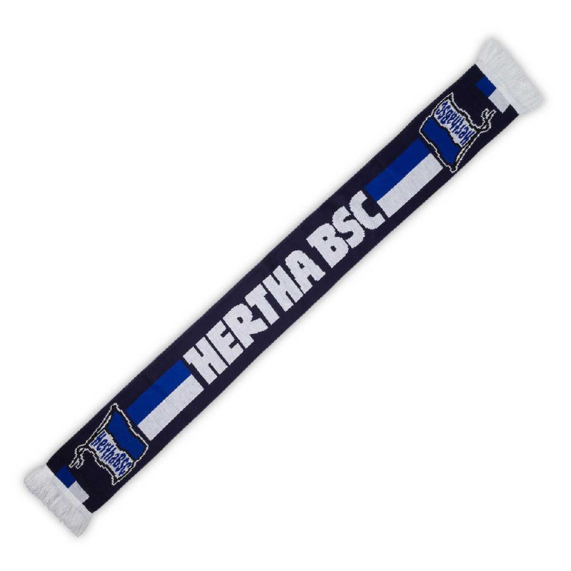 Hertha BSC Berlin Schal - Blau-Weiss-Streifen - navy Fanschal HBSCB