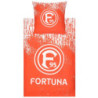 Fortuna Düsseldorf Bettwäsche - Hassels - rot-weiß 2-teilig 135 x 200 cm im Jutebeutel F95