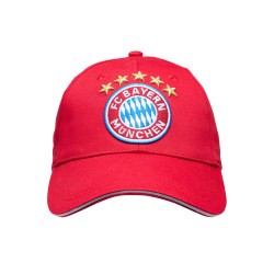 FC Bayern München Baseballcap rot - Logo - weißes Frontpanel Cap Schildmütze Kappe FCB