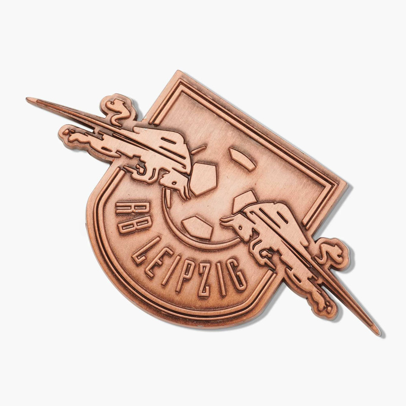 RB Leipzig Magnet - Logo Shine - bronzefarbener RBL Kühlschrankmagnet