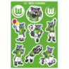 VfL Wolfsburg Aufkleberkarte - Maskottchen - 9er-Set | Sticker | Aufkleber