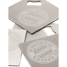 FC Bayern München Metalluntersetzer mit integriertem Flaschenöffner 4er-Set Untersetzer FCB