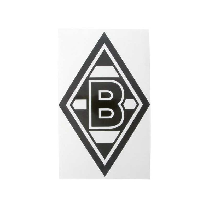 Borussia Mönchengladbach Aufkleber - Raute schwarz mittel - 20 x 12,5 cm Sticker Autoaufkleber BMG