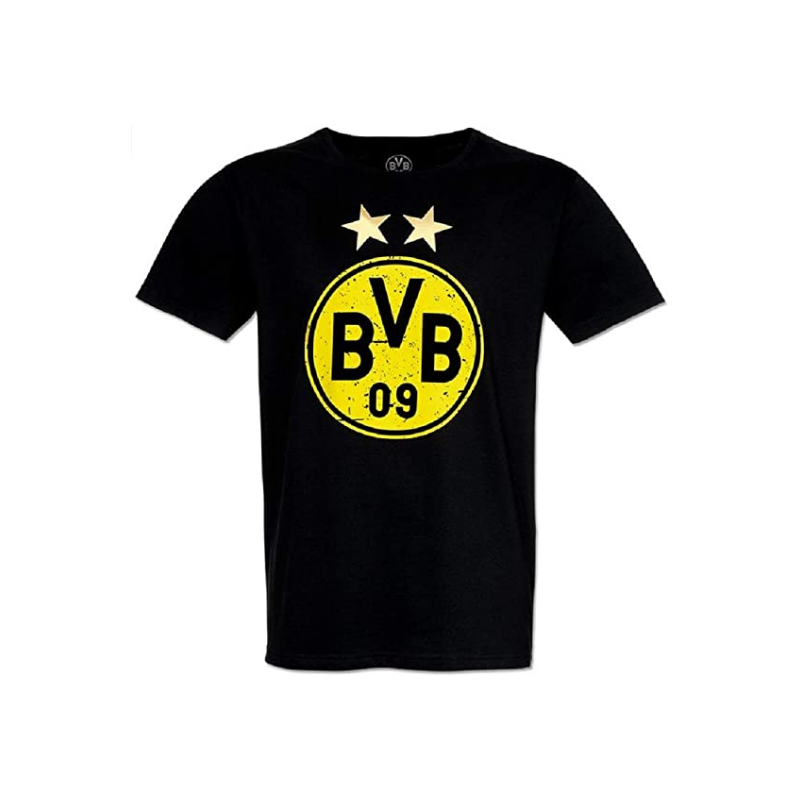 Borussia Dortmund T-Shirt - Logo - Erwachsene schwarz Shirt BVB 09 - Gr. S bis 3 XL