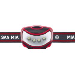 FC Bayern München Stirnleuchte, lichtstarke Kopfleuchte, 4 x 5 LEDs Stirnlampe FCB