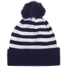 Hertha BSC Berlin Bommelmütze - Streifen - navy-weiß | Mütze mit Bommel | Strickmütze | HBSCB