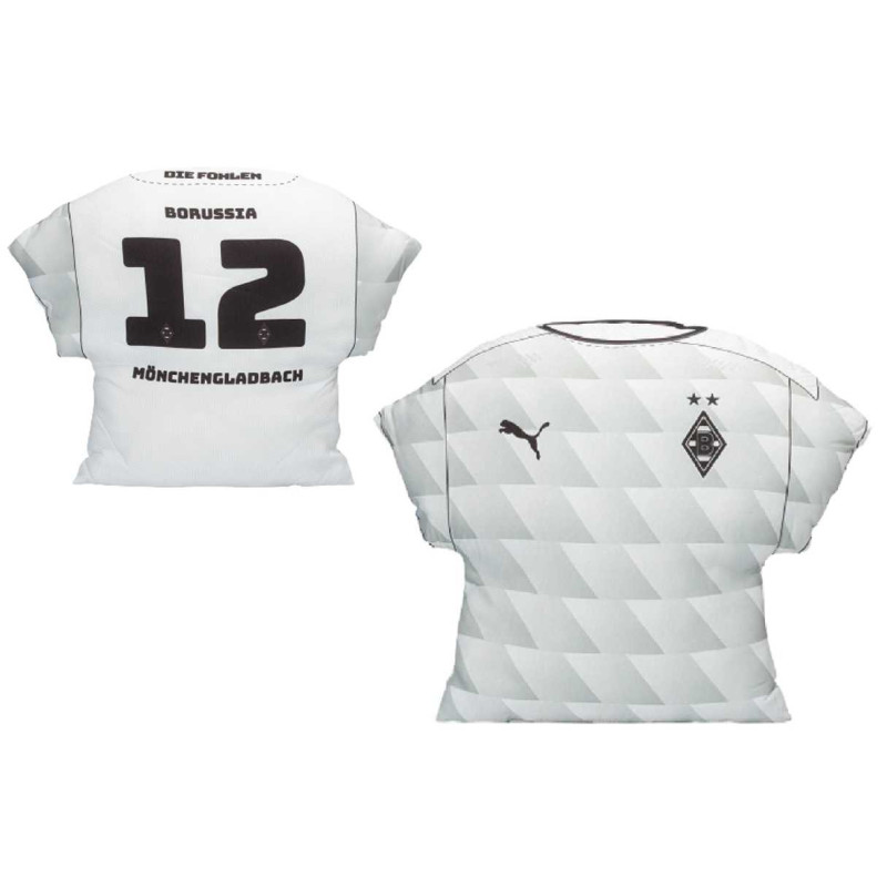 Borussia Mönchengladbach Kissen - Trikot 2020/21 - Trikotkissen weiß Kissen in Trikot-Form BMG