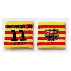 FC Barcelona Schweißband 2er Set - Streifen rot-gelb - Pulswärmer Logo Wristband