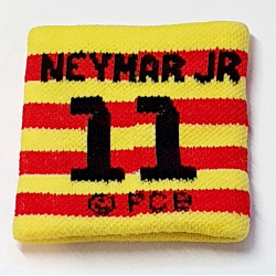 FC Barcelona Schweißband 2er Set - Streifen rot-gelb - Pulswärmer Logo Wristband
