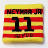 FC Barcelona Schweißband 2er Set - Streifen rot-gelb - Pulswärmer Logo Wristband