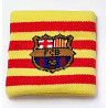 FC Barcelona Schweißband 2er Set - Streifen rot-gelb - Pulswärmer Logo Wristband