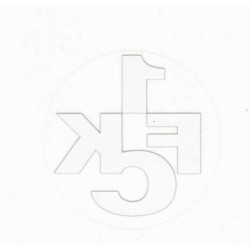 1. FC Kaiserslautern Autoaufkleber - innen silber -  Aufkleber 6 cm FCK Sticker