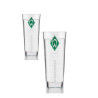 SV Werder Bremen Trinkglas - Raute - 2er Set Wasserglas Glas