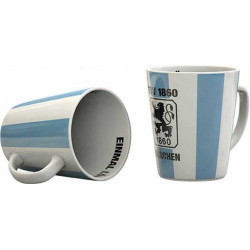 TSV 1860 München Tasse - Blockstreifen - Kaffeetasse Kaffeebecher Mug - Plus Lesezeichen Wir lieben Fußball