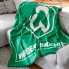 SV Werder Bremen Veloursdecke - Logo - 150 x 200 cm Decke grün-weiß Kuscheldecke