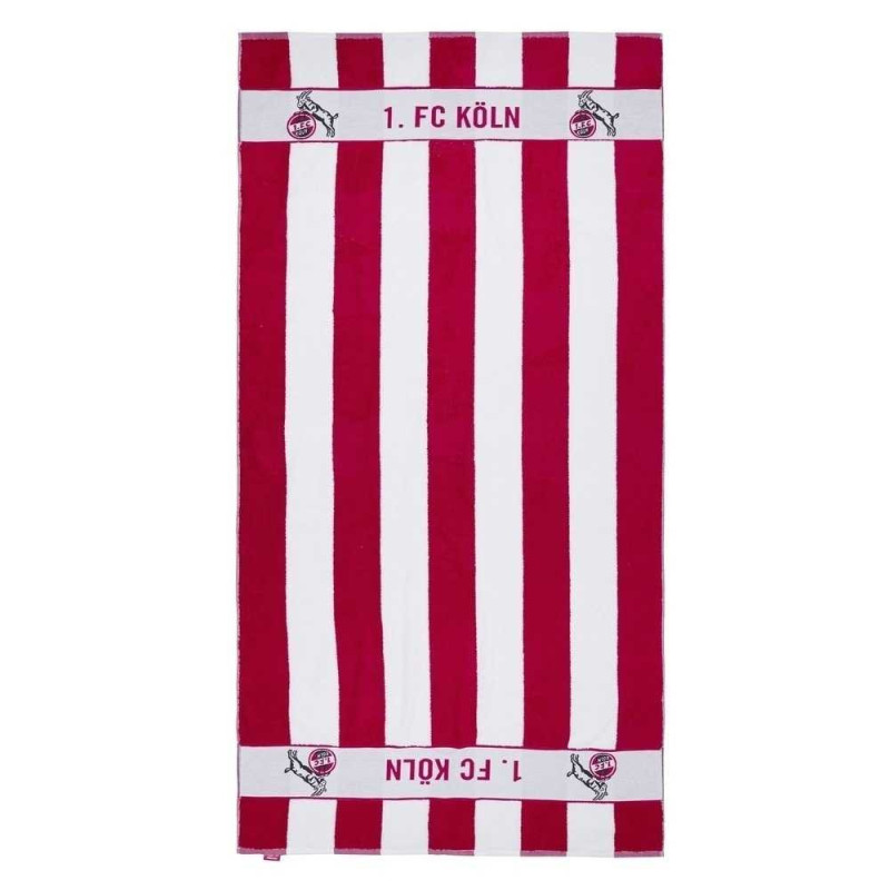 1. FC Köln Duschtuch - Blockstreifen -  70 x 140 cm Strandtuch Handtuch
