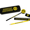 Borussia Dortmund Schreibset schwarz 6-teilig mit Metallbox | Schulset BVB 09