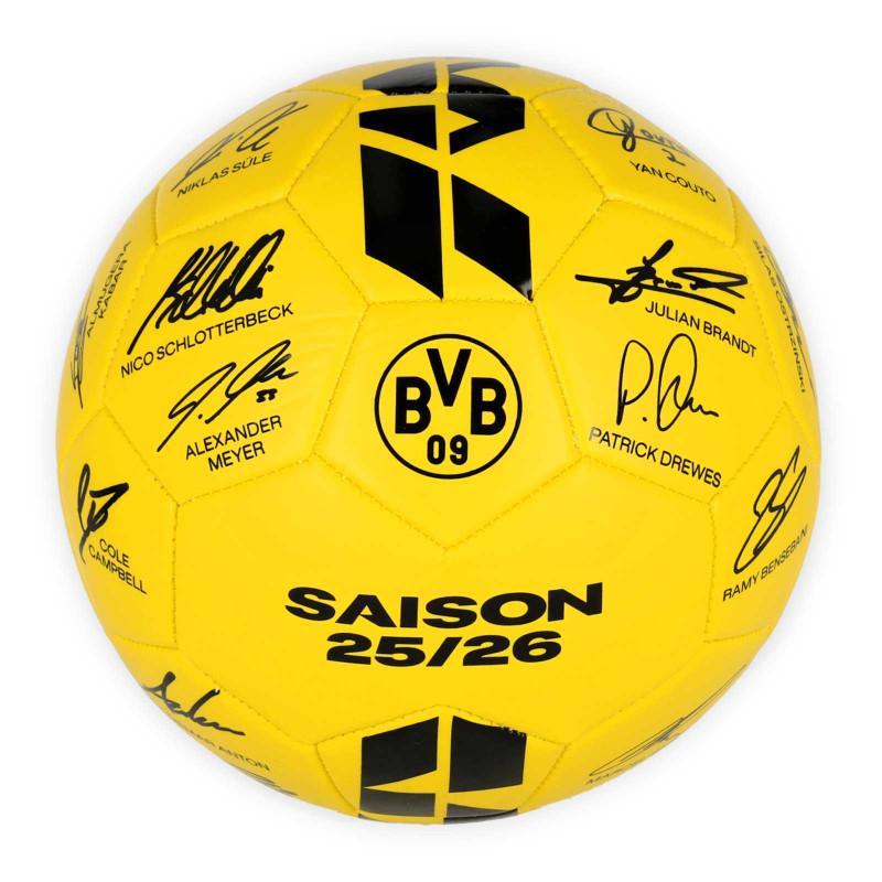 Borussia Dortmund Unterschriftenball 2025/26 | Ball | Signature | Gr. 5 | Fußball | BVB 09