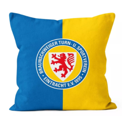 Eintracht Braunschweig Kissen - Logo - 40 x 40 cm | Kuschelkissen | Dekokissen BTSV