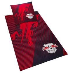 RB Leipzig Bettwäsche - Speed - 2teilig 135 x 200 cm rot-navy gestreift RBL
